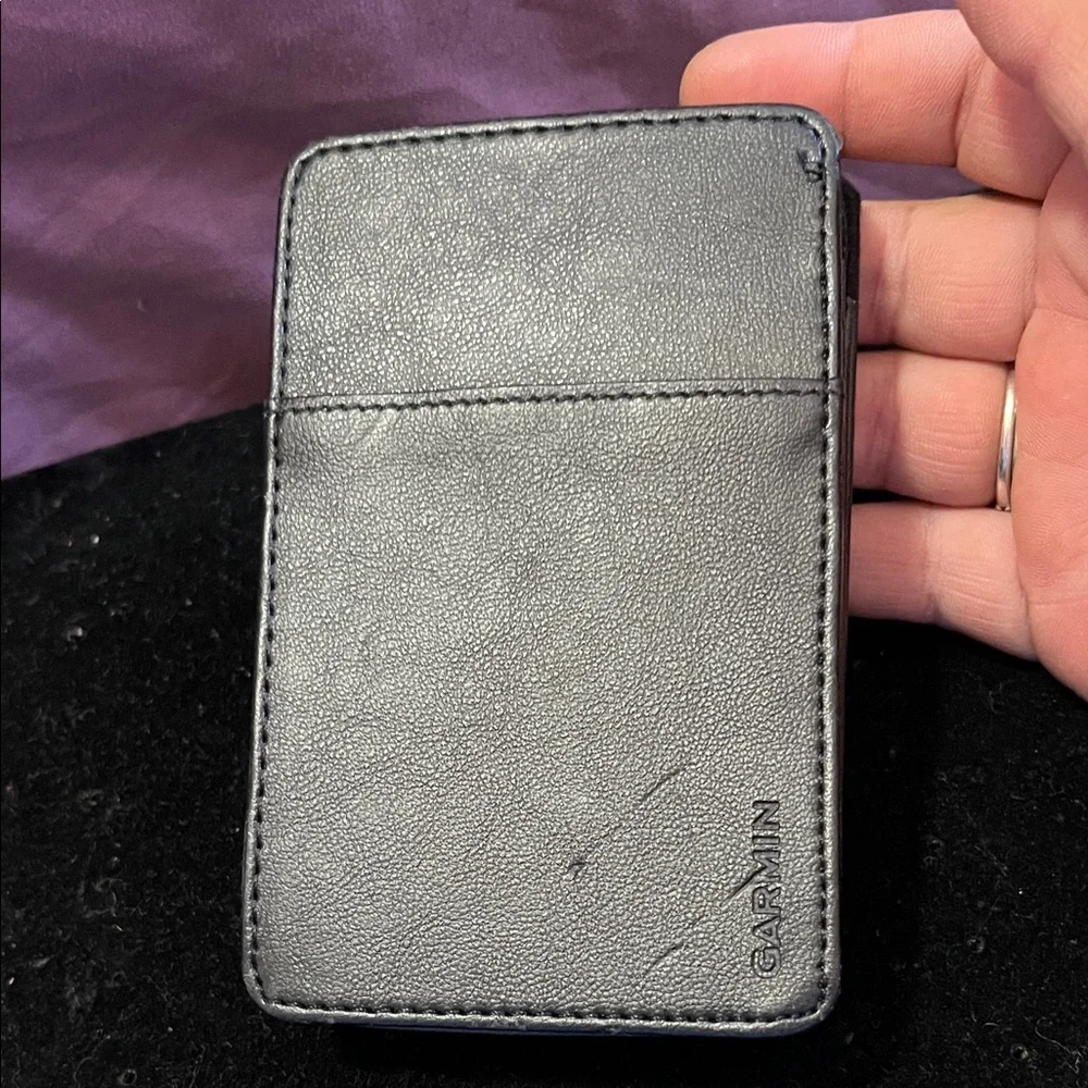 Garmin Black Leather Phone Case